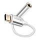 Swissten Adaptateur Audio USB-C vers Jack 3.5 mm p. smartphones et tablettes Blanc Connectez sans soucis des écouteurs ou enceintes auxiliaires Jack à votre smartphone