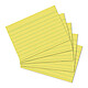 HERLITZ Paquet de 100 Fiches bristol 170g A5 148x210 mm Lignées Jaune Fiche Bristol