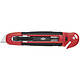 WEDO Cutter de sécurité Standard, lame trapèze, noir/rouge Cutter