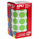 APLI Rouleau 1770 gommettes rondes vert clair Ø 20 mm Pastille ou gommette