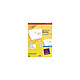 AVERY Boîte de 100 étiquettes adresses jet d encre 99,1x139 mm blanches J8169-25 Etiquettes d'adresse
