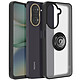 Avizar Coque pour Xiaomi Redmi A5 Bague Magnétique Dos Translucide Noir Coque au dos transparent givré et contour noir, protection élégante pour votre Xiaomi Redmi A5