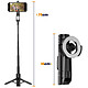wiwu Perche selfie Magnétique Rotative 360° avec Télécommande Bluetooth Noir pas cher