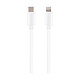 Grab 'N Go Câble Lightning vers USB-C PD 3.0 27W Charge et Synchronisation 1m Blanc Puissance de charge rapide jusqu'à 27W compatible Power Delivery sur appareils USB-C