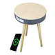 Avis Avizar Enceinte Audio Table d'Appoint en Bois avec Bluetooth et Chargeur Budapest Beige