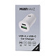 Avis Grab 'N Go Chargeur de Voiture USB-A 12W / USB-C 30W Compatible Power Delivery Blanc