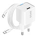 Bwoo Chargeur Secteur Rapide 30W GaN USB-C Câble 60W 1m Blanc Ce chargeur charge rapidement avec 30W de puissance et technologie Power Delivery