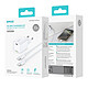 Bwoo Chargeur Secteur Rapide 30W GaN USB-C Câble 60W 1m Blanc pas cher