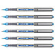UNI-BALL Stylo Roller Encre Liquide Recyclé UB157E Pointe Moyenne Bleu ciel x 6 Stylo roller