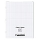 CONQUÉRANT Cahier à rabat agrafé 24x32cm 96P 90G petits carreaux polypro incolore x 40 Cahier