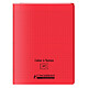 CONQUÉRANT Cahier à rabat agrafé 24x32cm 96P 90G grands carreaux polypro rouge x 40 Cahier