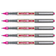 UNI-BALL Stylo Roller Encre Liquide Recyclé UB157E Pointe Moyenne Rose x 5 Stylo roller