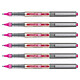 UNI-BALL Stylo Roller Encre Liquide Recyclé UB157E Pointe Moyenne Rose x 6 Stylo roller