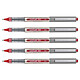 UNI-BALL Stylo Roller Encre Liquide Recyclé UB157E Pointe Moyenne Rouge x 5 Stylo roller
