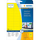 HERMA Boîte 960 Etiquettes 20 feuilles A4 SuperPrint 45,7 x 21,2 mm avec bord Jaune Etiquette multi-usages