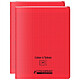 CONQUÉRANT Cahier à rabat agrafé 24x32cm 96P 90G grands carreaux polypro rouge x 2 Cahier