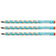 STABILO Crayon graphite EASYgraph HB droitier corps bleu clair x 3 Crayon