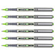 UNI-BALL Stylo Roller Encre Liquide Recyclé UB157E Pointe Moyenne Vert clair x 6 Stylo roller