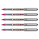 UNI-BALL Stylo Roller Encre Liquide Recyclé UB157E Pointe Moyenne Violet x 5 Stylo roller