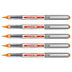 UNI-BALL Stylo Roller Encre Liquide Recyclé UB157E Pointe Moyenne Orange x 5 Stylo roller