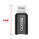 Yesido Adaptateur USB-C vers Lightning pour iPhone iPad Transfert et Charge Rapide Noir / Argent pas cher