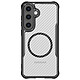 Avizar Coque pour Samsung Galaxy S24 Antichocs MagSafe Effet Carbone Cette coque noire protège votre Galaxy S24 contre les chocs avec ses coins renforcés et son dos résistant