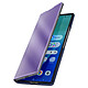Avizar Étui de Protection pour Galaxy Z Fold 7 Clear View avec Support Vidéo - Effet miroir élégant avec finition violet métallisée haut de gamme