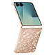 Avizar Coque pour Samsung Galaxy Z Flip 7 Pailletée Scintillante Ultra-Chic Rose champagne - Dos rigide scintillant, résistant aux rayures du quotidien