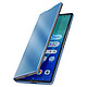 Avizar Étui de Protection pour Galaxy Z Fold 7 Clear View avec Support Vidéo - Effet miroir élégant avec finition bleu métallisée haut de gamme
