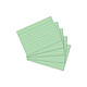 HERLITZ Lot de 100 Fiches bristol 170g A6 lignée Vert Fiche Bristol