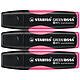 STABILO Surligneur GREEN BOSS Pointe Biseautée 2-5 mm Rose x 3 Surligneur
