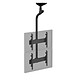 KIMEX 031-4201K1B Support TV plafond 2 écrans 43''- 55'' Hauteur 175cm noir