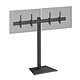 KIMEX 031-1222K1B Support TV sur pied - 2 écrans 50'' - 55'' Hauteur 175cm à poser, Inclinable noir