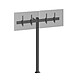 KIMEX 031-1223K3B Support TV sur pied - 2 écrans 50'' - 55'' Hauteur 240cm à visser, Inclinable noir