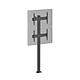KIMEX 031-1201K3B Support TV sur pied - 2 écrans  40''-65'' Hauteur 240cm à visser noir