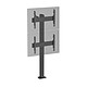 KIMEX 031-1200K3B Support TV sur pied - 2 écrans  40''-65'' Hauteur 175cm à visser noir