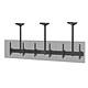 KIMEX 031-4300K1B Support TV plafond menu board 3 écrans 45''-50'' Hauteur 100cm noir