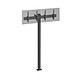 KIMEX 031-1213K3B Support TV sur pied - 2 écrans 43'' - 49'' Hauteur 240cm à visser, Inclinable noir