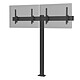 KIMEX 031-1212K3B Support TV sur pied - 2 écrans 43'' - 49'' Hauteur 175cm à visser, Inclinable noir