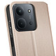 Acheter Avizar Étui Portefeuille à Clapet Magnétique pour Xiaomi Redmi 15C avec Support Vidéo Dorée