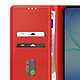 Avizar Étui Portefeuille Chesterfield pour Samsung Galaxy A17 en Cuir avec Support Rouge pas cher