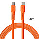 Acheter Forever Câble de Charge 3A et Synchro USB-C vers USB-C 60W 1,8m Orange