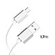 Avis Jaym Câble de Charge 2.4A  et Synchro USB vers Micro-USB vers Lightning 27W 1.7m Blanc