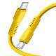 Forever Câble de Charge 3A et Synchro USB-C vers USB-C 60W 1,8m Jaune - Ce câble possède une puissance jusqu'à 60W compatible Power Delivery