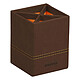 RHODIA Pot à Crayons Bronze - 8 x 8 x 11 cm - Piqûres Sellier Orange Pot à crayons