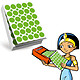 CLÉOPÂTRE Recharge 1 paravent 60 feuilles 1800 gommettes rondes 18mm pour 'Eco-Pack' (vert) Pastille ou gommette
