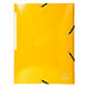 EXACOMPTA Chemise 3 rabats élastiques Max Capacité IDERAMA Carte pelliculée 425g Jaune x 25 Chemise à rabat