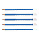PENTEL Crayon Graphite en Bois de Cèdre Corps Triangulaire Mine Collée 2B x 5 Crayon