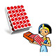 CLÉOPÂTRE Recharge 1 paravent 60 feuilles 1800 gommettes rondes 18mm pour 'Eco-Pack' (rouge) Pastille ou gommette