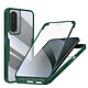 Avizar Coque Intégrale pour Galaxy A17 avec Contour en Silicone et Membrane Tactile Vert Protection intégrale avant et arrière avec dos rigide en acrylique